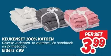 KEUKENSET 100% KATOEN