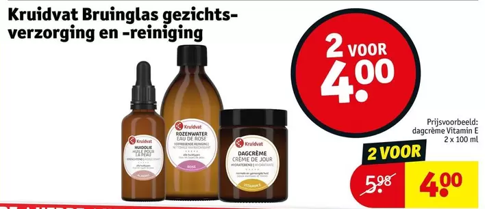 De - Kruidvat BruinGlas gezichtsverzorging en -reiniging