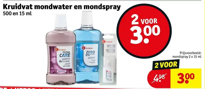 De - Kruidvat mondwater en mondspray