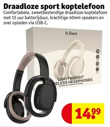Draadloze sport koptelefoon