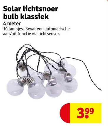 Solar - lichtsnoer bulb klassiek