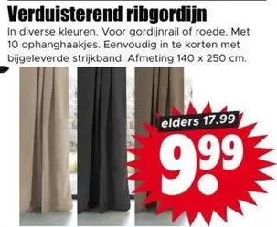 Verduisterend ribgordijn