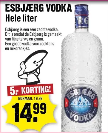 De - ESBJÆRG VODKA Hele liter