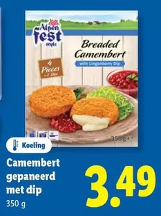 Breaded Camembert with Lingonberry Dip