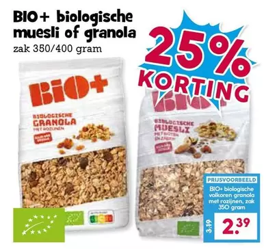 Bio - BIO+ biologische muesli of granola