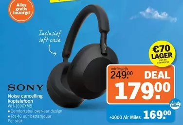 Sony - Noise Cancelling Kopftelefoon WH-1000XM5