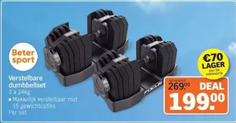 De - Verstelbare dumbbellset