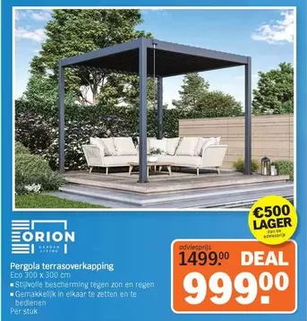 De - Pergola terrasoverkapping