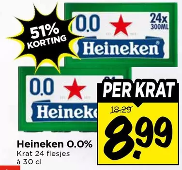Heineken - 0.0% Krat 24 flesjes