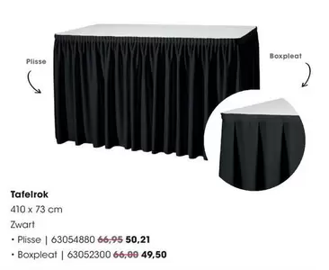 Tafelrok Plisse | 63054880, Tafelrok Boxpleat | 63052300