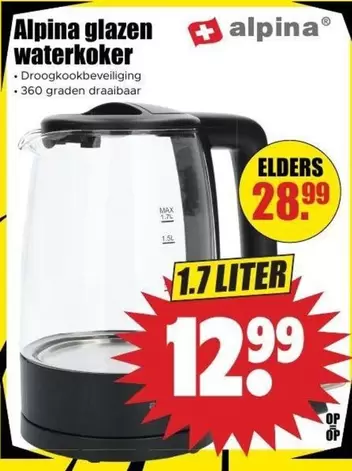 max - Glazen Waterkoker