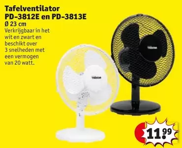 Tafelventilator PD-3812E en PD-3813E