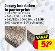 Jersey hoeslaken in panterprint