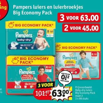 Pampers -  luiers en luierbroekjes Big Economy Pack