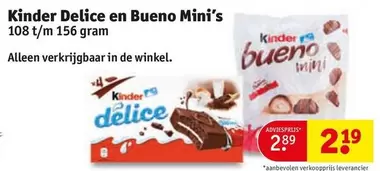 Kinder - Delice en Bueno Mini's