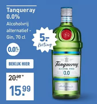 Tanqueray 0.0% Alcoholvrij alternatief - Gin, 70 cl