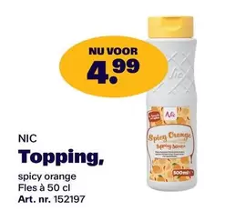 Topping, spicy orange