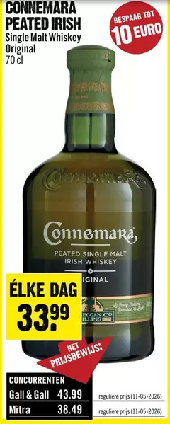 Euro - CONEMARA PEATED IRISH Single Malt Whiskey Original