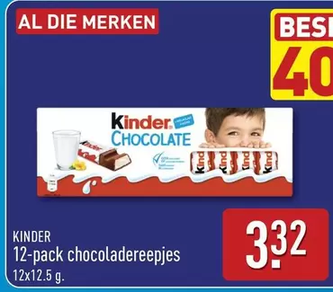 Kinder - 12-pack chocoladereepjes