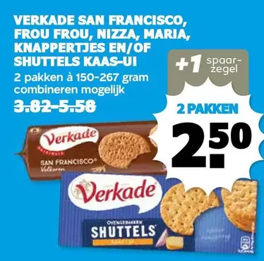 San Francisco - VERKADE SAN FRANCISCO, FROU FROU, NIZZA, MARIA, KNAPPERTJES EN/OF SHUTTELS KAAS-UI