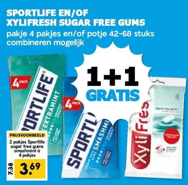 SPORTLIFE EN/OF XYLIFRESH SUGAR FREE GUMS