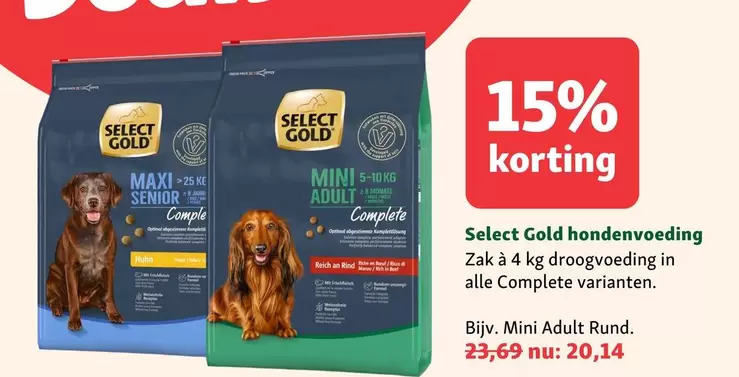 hondenvoeding Zak à 4 kg droogvoeding