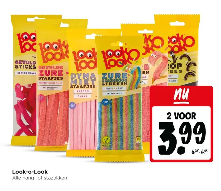 Op - Look-o-Look Gevulde Zure Staafjes