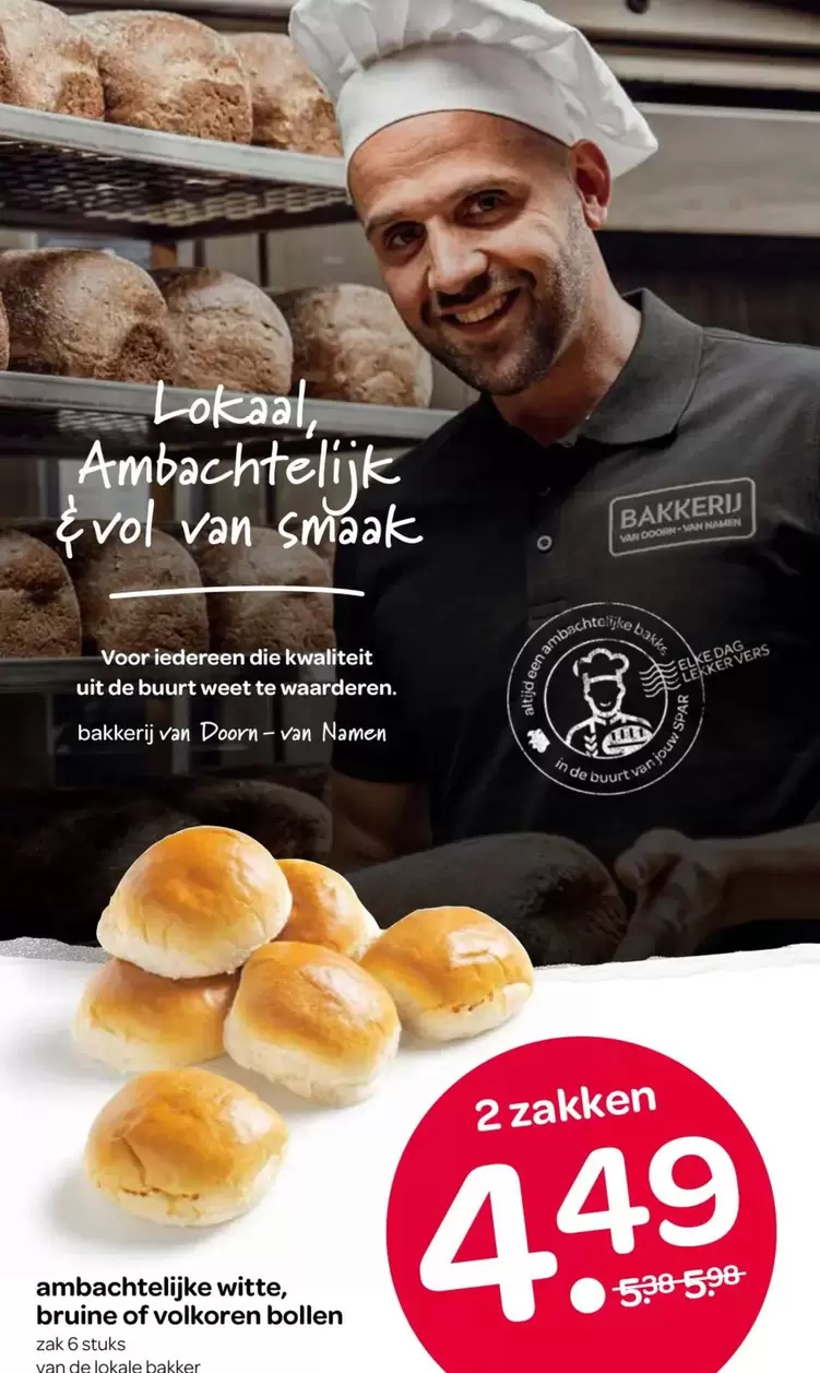 De - ambachtelijke witte, bruine of volkoren bollen