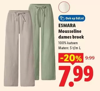 Op - Mousseline dames broek