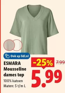 Op - Mousseline dames top