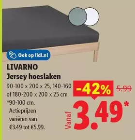 Op - Jersey hoeslaken 90-100 x 200 x 25, 140-160 of 180-200 x 200 x 25 cm