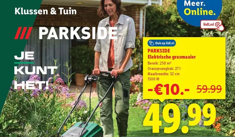 Op - Elektrische grasmaaier