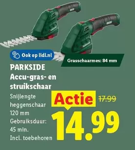 Op - Accu-gras- en struikschaar
