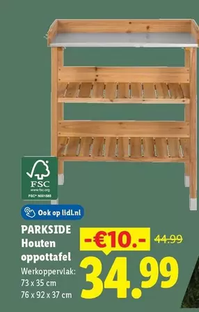 Op - Houten oppottafel