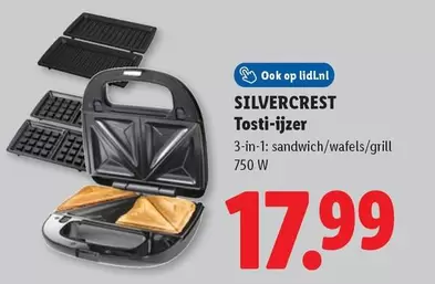 Op - Tosti-ijzer 3-in-1: sandwich/wafels/grill