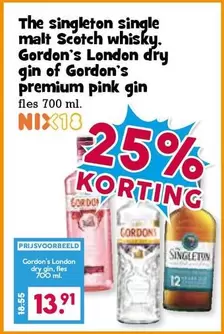 Gordon's -  London dry gin or  premium pink gin