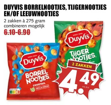 BORRELNOOTJES, TIJGERNOOTJES EN/OF LEEWNOOTJES