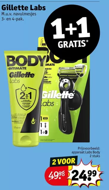 Gillette - Labs M.u.v. navulmesjes 3- en 4-pak