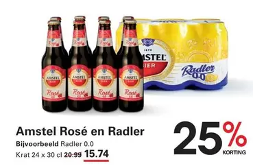 rose - Amstel Rosé en Radler