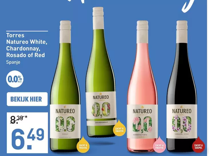 White - Natureo , Chardonnay, Rosado of Red