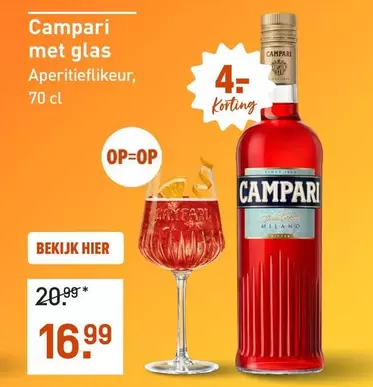 Campari met glas