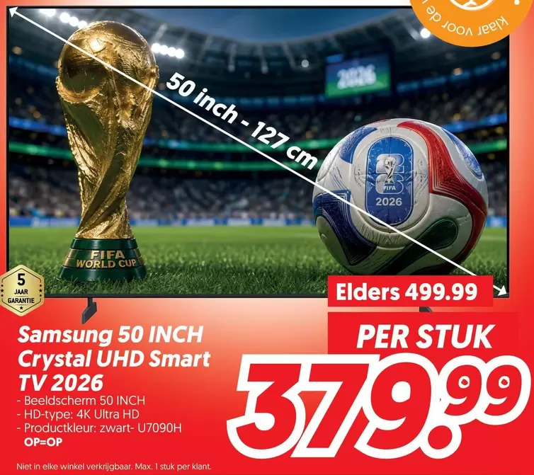 Samsung -  50 inch Crystal UHD Smart TV 2026