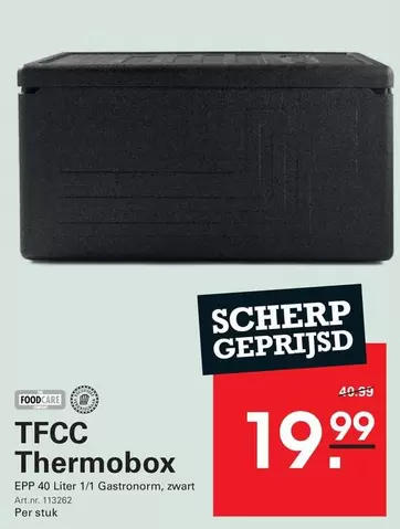 TFCC Thermobox EPP 40 Liter 1/1 Gastronorm, zwart