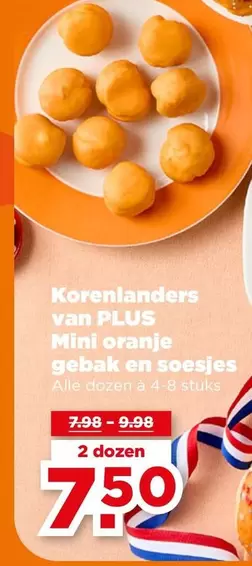 Mini oranje gebak en soesjes