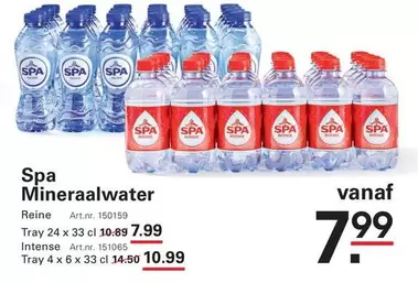 Spa -  Mineraalwater Reine Art.Nr. 150159, Intense Art.Nr. 151065
