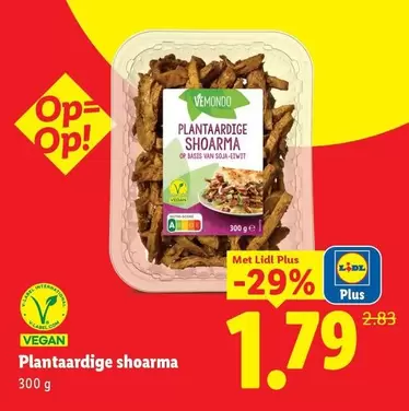 Label - Plantaardige shoarma