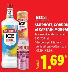 Ice - SMIRNOFF, GORDON of CAPTAIN MORGAN