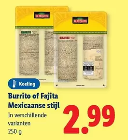 Burrito of Fajita Mexicaanse stijl