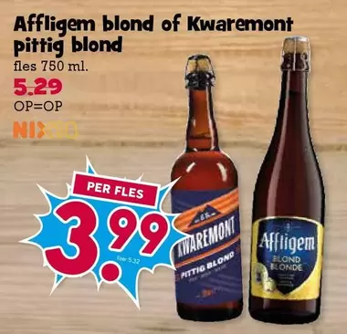 Affligem blond of Kw περισσότερο pittig blond