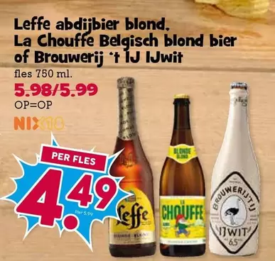 Leffe - abdijbier blond, Belgisch blond bier of IJwit